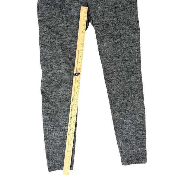 Athleta Black Gray Herringbone Metro Legging Skinny Stretch Pants size M Pockets - Picture 8 of 9